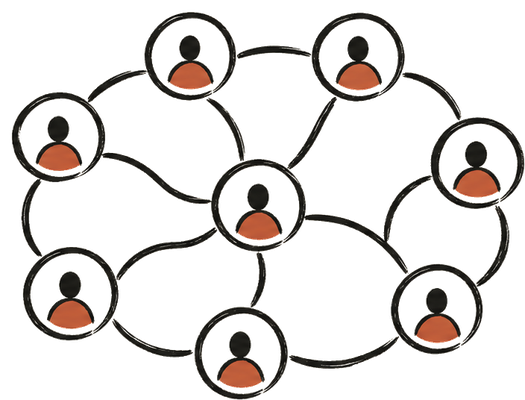 A network of connected people